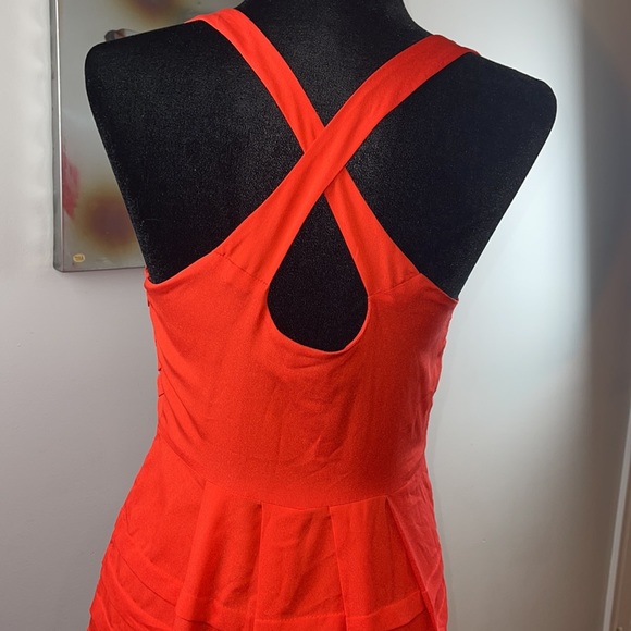 Eva Franco Anthropologie Spicy Orange Sleevesless Dress - Picture 7 of 11